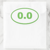 0.0ライトグリーン 楕円形シール (バッグ)