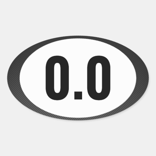 0.0ランニングなし 楕円形シール (正面)