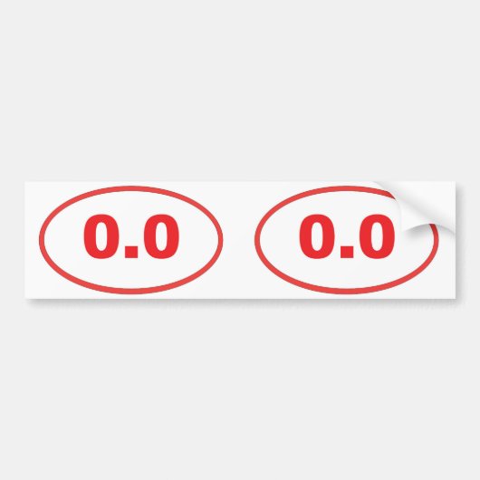 0.0楕円 バンパーステッカー (正面)