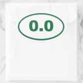 0.0緑 楕円形シール (バッグ)