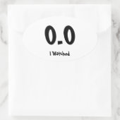 0.0見た 楕円形シール (バッグ)