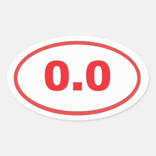 0.0赤 楕円形シール (正面)