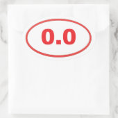 0.0赤 楕円形シール (バッグ)