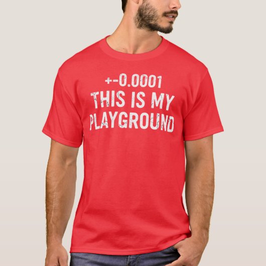 +-0.0001 This Is My Playground - Distressed Typogr Tシャツ (正面)