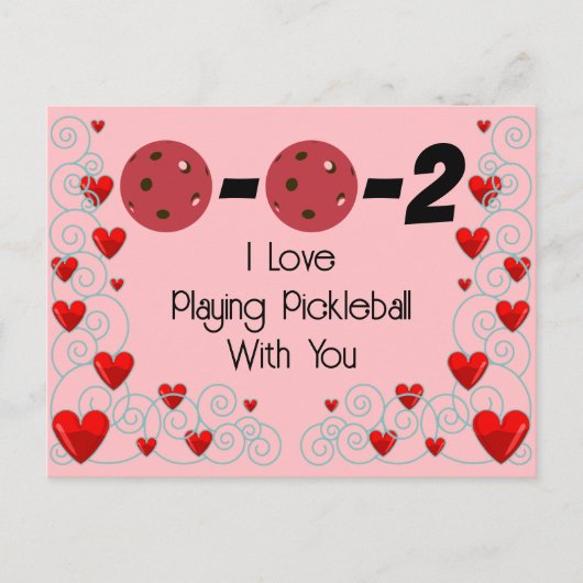 0-0-2バレンタインデー遊ンと一緒に漬物が大好き ポストカード (正面)