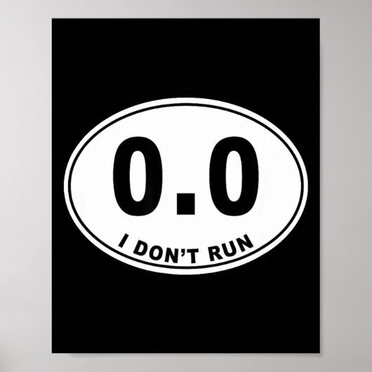 0.0 I Don't Run ポスター (正面)