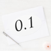 0.1オーバルステッカー 楕円形シール (封筒)
