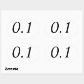 0.1オーバルステッカー 楕円形シール (シート)