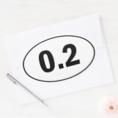 0.2マイルおもしろいランニングステッカー 楕円形シール (封筒)
