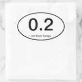 0.2言い訳のステッカー、ケニアからではない 楕円形シール (バッグ)