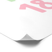 0〜20の数字の保育園壁アート ポスター (角)