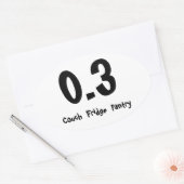 0.3ソファ冷蔵庫パントリー 楕円形シール (封筒)