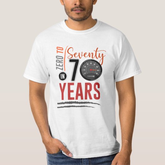 0～70年の誕生祝い Tシャツ (正面)