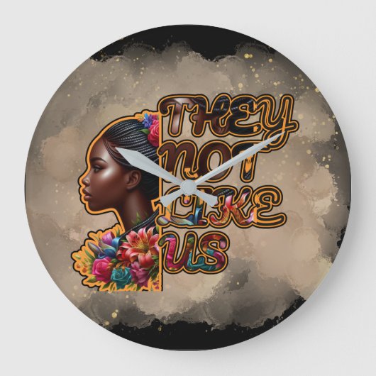 0.75インチ円形アクリル製の壁時計 – 彼らは私たちを好まない ラージ壁時計 (正面)