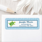 0.75x2.25インチ差出人住所ラベルウミガメ礁 ラベル (インサイチュ)