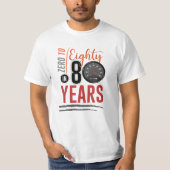 0～80年の誕生祝い Tシャツ (正面)