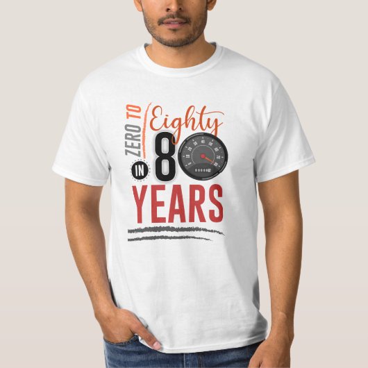 0～80年の誕生祝い Tシャツ (正面)