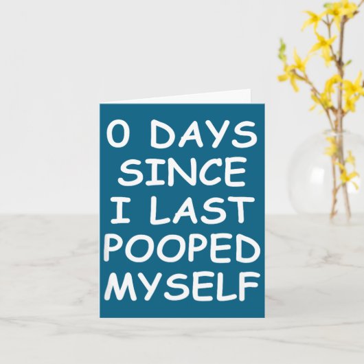 0 Days Since I Last Oped Myself, Funny, Jokes, Sar カード (黄色い花)