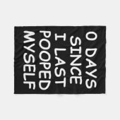 0 Days Since I Last Oped Myself, Funny, Jokes, Sar フリースブランケット (正面(横))