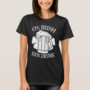 0 Irish 100 飲 Happy St Patrick Day Beer 1 Tシャツ