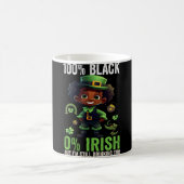 0% Irish 100% Black -funny St. Patricks Day Black コーヒーマグカップ (中央)