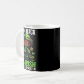 0% Irish 100% Black -funny St. Patricks Day Black  コーヒーマグカップ (正面左)