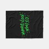 0% Irish 100% Drunk Funny St Patricks Day Gift Sai フリースブランケット (正面(横))