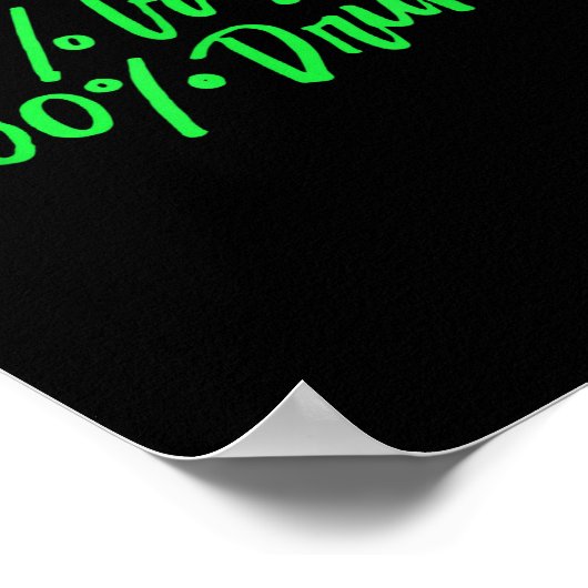 0% Irish 100% Drunk Funny St Patricks Day Gift Sai ポスター (角)