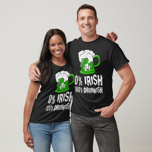 0 Irish 100 Drunkish Draft Beer Shamrock St Patric Tシャツ (ユニセックス)
