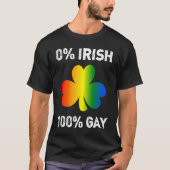 0 Irish 100 Gay  St Saint Patrick's Day Tシャツ (正面)