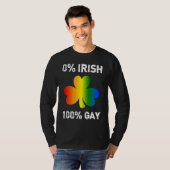 0 Irish 100 Gay  St Saint Patrick's Day Tシャツ (正面フル)