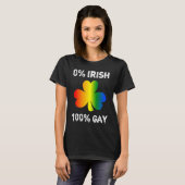 0 Irish 100 Gay  St Saint Patrick's Day Tシャツ (正面フル)