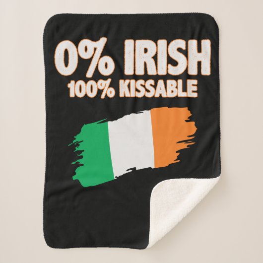 0% Irish 100% Kissable シェルパブランケット (正面)