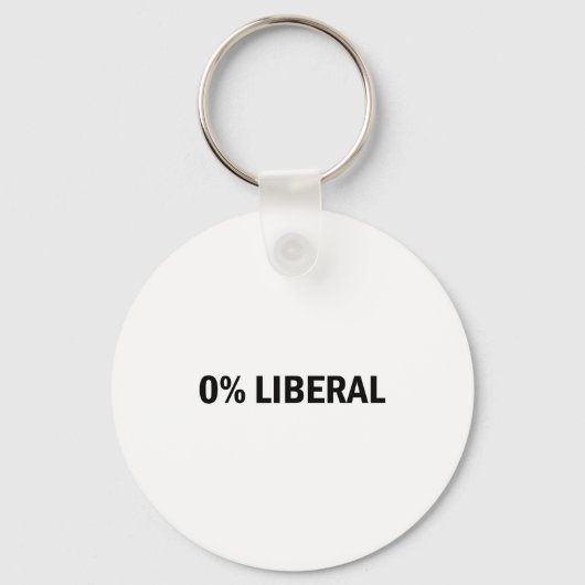 0% Liberal 0 Percent Liberal Funny Conservative Li キーホルダー (正面)