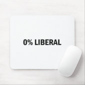 0% Liberal 0 Percent Liberal Funny Conservative Li マウスパッド (マウス)
