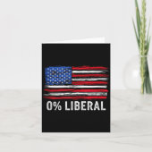 0% Liberal Zero Percent Anti Liberal Republican Ta カード (正面)