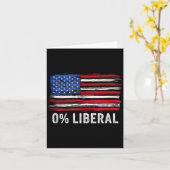 0% Liberal Zero Percent Anti Liberal Republican Ta カード (黄色い花)