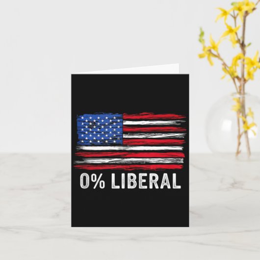 0% Liberal Zero Percent Anti Liberal Republican Ta カード (黄色い花)