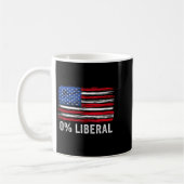 0% Liberal Zero Percent Anti Liberal Republican Ta コーヒーマグカップ (左)