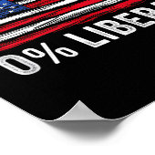 0% Liberal Zero Percent Anti Liberal Republican Ta ポスター (角)