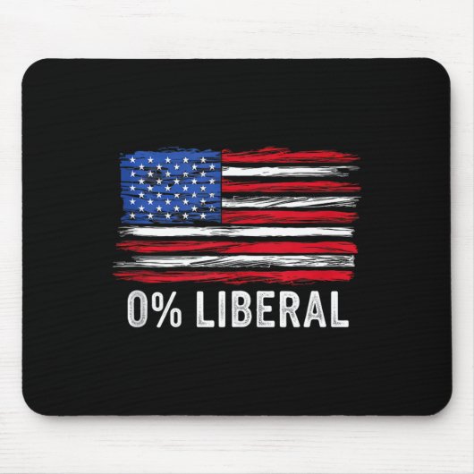 0% Liberal Zero Percent Anti Liberal Republican Ta マウスパッド (正面)