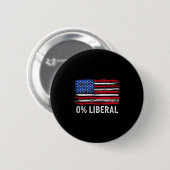 0% Liberal Zero Percent Anti Liberal Republican Ta 缶バッジ (正面&裏面)