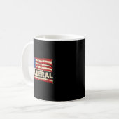 0% Liberal Zero Percent Liberal Republican Flag コーヒーマグカップ (正面左)