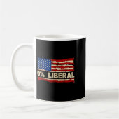 0% Liberal Zero Percent Liberal Republican Flag コーヒーマグカップ (左)