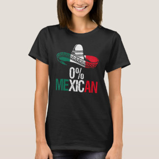 0 Mexican With Sombrero And Mustache For Cinco de  Tシャツ