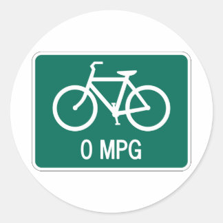 0 MPG自転車ステッカー ラウンドシール