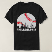 0 Phillyダウンタウンフィラデルフィアシャツベースボールスキル Tシャツ (デザイン正面)