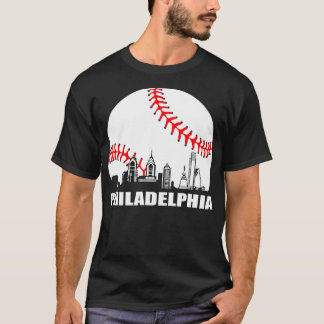 0 Phillyダウンタウンフィラデルフィアシャツベースボールスキル Tシャツ