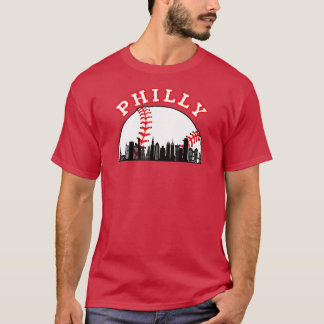 0 Philly Baseball Shirt Philly PA Cityscape Skylin Tシャツ