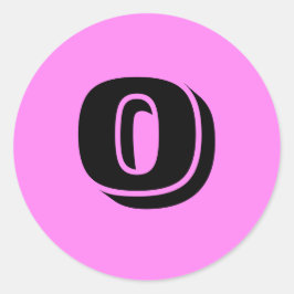 0 Small Round Violet Number Stickers by Janz ラウンドシール